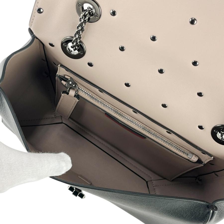 ヴァレンティノ ■未使用■ ショルダー バッグ チェーン スタッズ カバン レザー ブラック 【618048】5 |  | 06