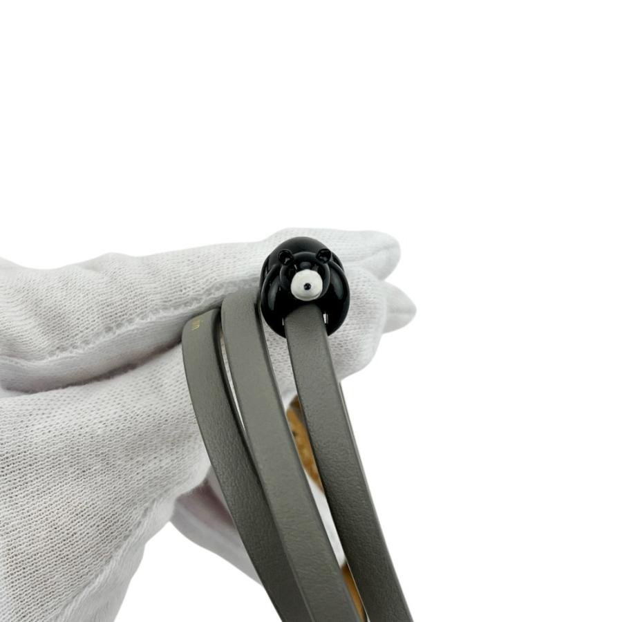 ロエベ ■未使用■ スナ フジタ ツイスト バングル 三連 ブレスレット アクセサリー クマ グレー レザー 箱 【618154】11 |  | 05