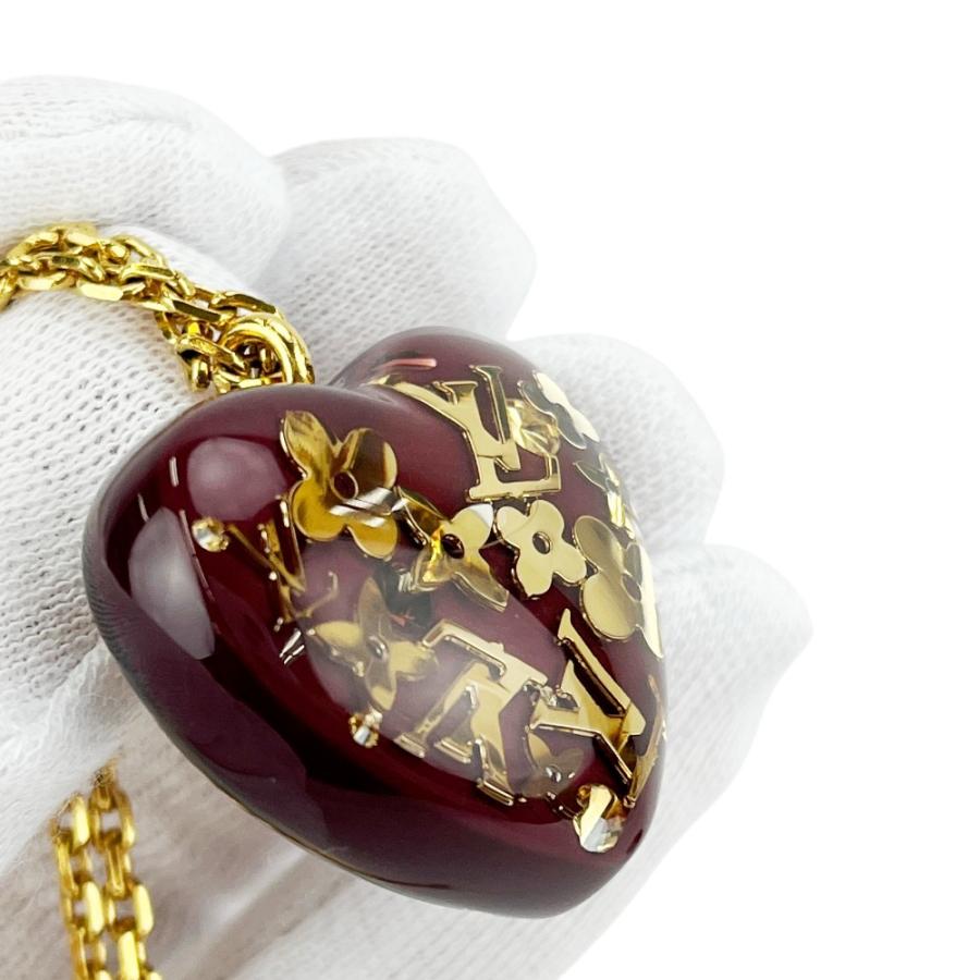 ルイヴィトン ■新同■55cm■ パンタンティフ クール アンクルージョン ネックレス ハート GP ゴールド パープル M66294 箱 【618161】5 |  | 08