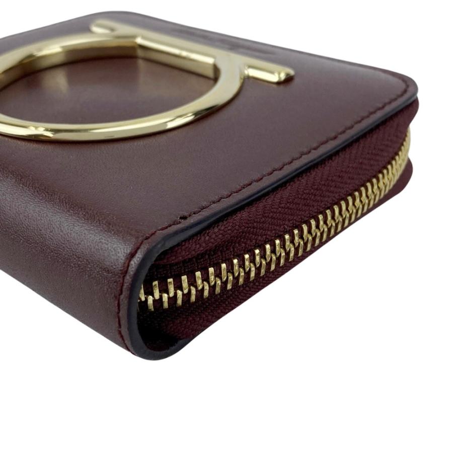 フェラガモ ■美品■ フルジップ コンパクト ウォレット 二つ折り 財布 ガンチーニ レザー ボルドー ゴールド 22D290 箱 【619359】5 |  | 03