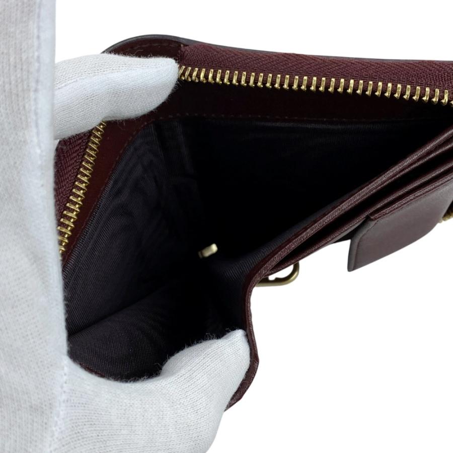 フェラガモ ■美品■ フルジップ コンパクト ウォレット 二つ折り 財布 ガンチーニ レザー ボルドー ゴールド 22D290 箱 【619359】5 |  | 08