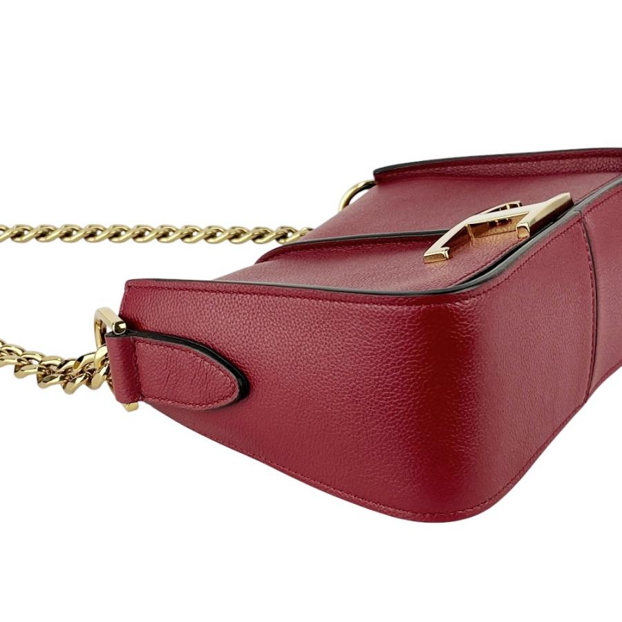 トッズ ■美品■ Tタイムレス チェーン ショルダー バッグ カバン ファッション レザー SS レッド ゴールド 【619649】5 |  | 02