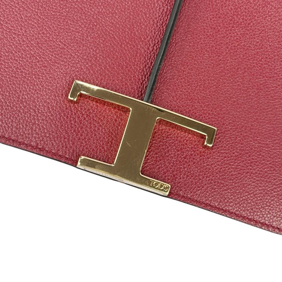 トッズ ■美品■ Tタイムレス チェーン ショルダー バッグ カバン ファッション レザー SS レッド ゴールド 【619649】5 |  | 08