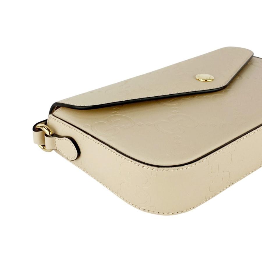 グッチ ■新品■ GG スーパーミニショルダー バッグ カバン レザー ベージュ 箱 【621314】13 |  | 02