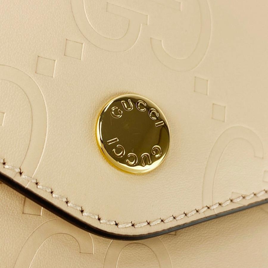 グッチ ■新品■ GG スーパーミニショルダー バッグ カバン レザー ベージュ 箱 【621314】13 |  | 07
