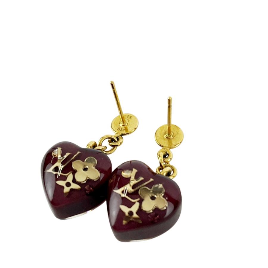 ルイヴィトン ■新同■ ブークルドレイユ クール アンクルージョン ピアス アクセサリー ハート GP ゴールド パープル M66210【621505】5 |  | 06