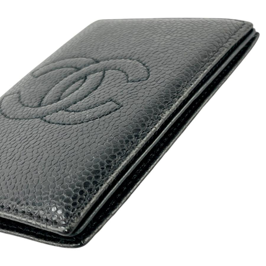 シャネル ■中古■ カードケース パスケース 二つ折り キャビアスキン ブラック 【622717】8 |  | 03