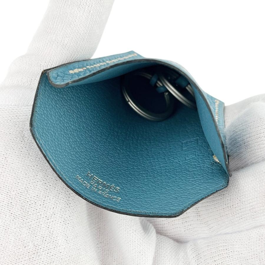 エルメス ■中古■ クロシェット ネックレス キーリング レザー ライトブルー □D刻 【623745】13 |  | 04