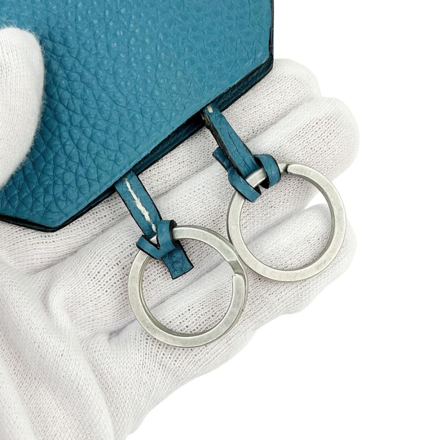 エルメス ■中古■ クロシェット ネックレス キーリング レザー ライトブルー □D刻 【623745】13 |  | 07