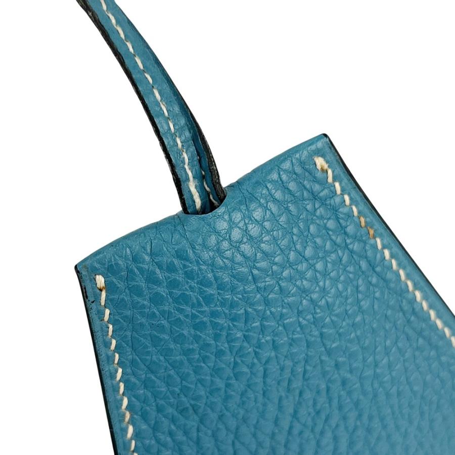 エルメス ■中古■ クロシェット ネックレス キーリング レザー ライトブルー □D刻 【623745】13 |  | 08