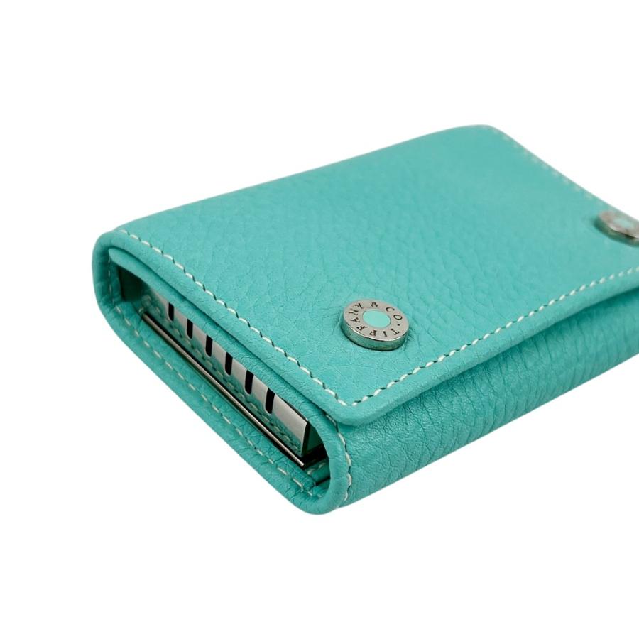 ティファニー ■美品■ ６連 キーケース 鍵 レザー SS ティファニーブルー 【624223】11 |  | 03