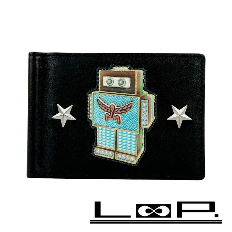 MCM ■美品■ マネークリップ  財布 ロボット レザー スタッズ ブラック 【624308】11 | 