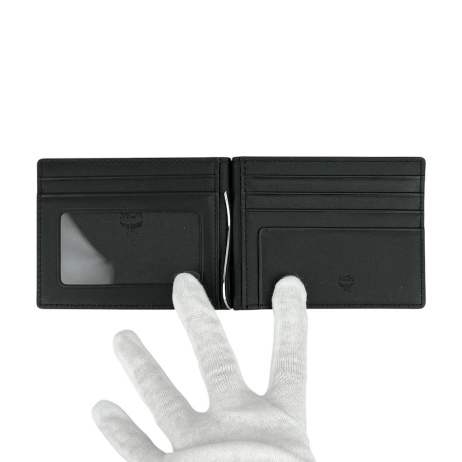 MCM ■美品■ マネークリップ  財布 ロボット レザー スタッズ ブラック 【624308】11 |  | 06