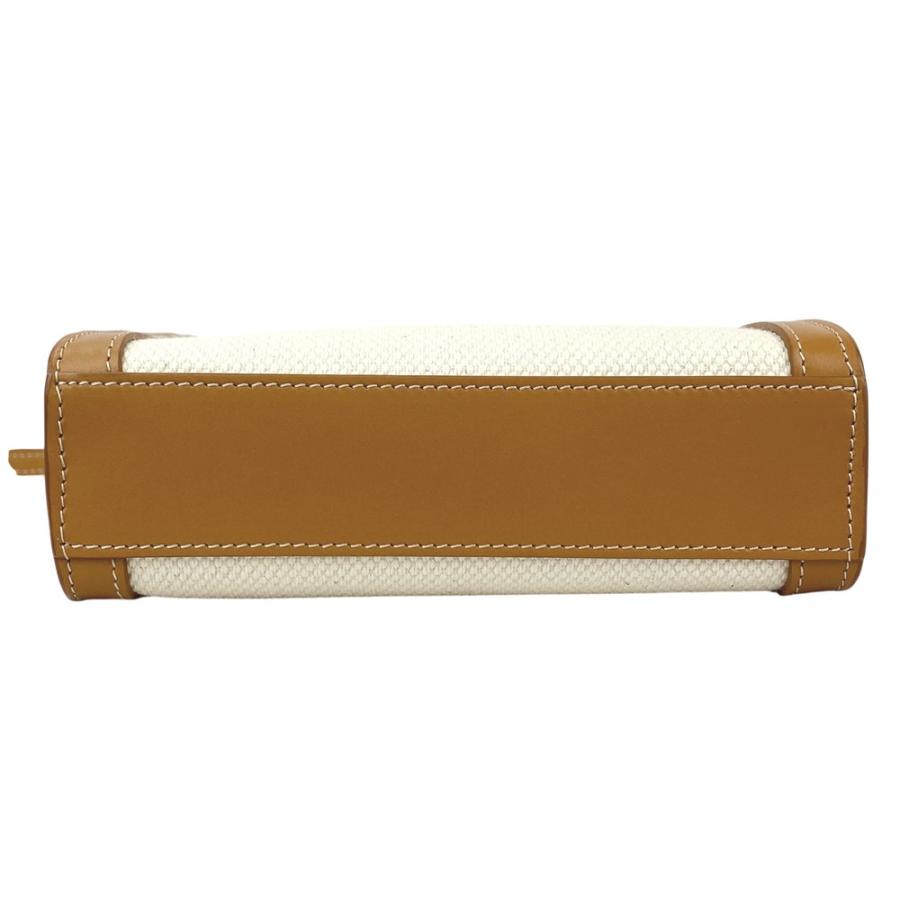 セリーヌ ■新同■ ミニ バーティカル カバ  2WAY ハンド ショルダー レザー キャンバス ベージュ ブラウン 【624353】3 |  | 04