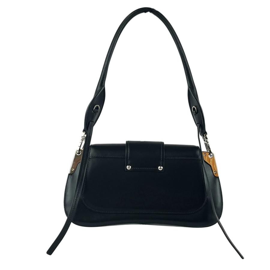 プラダ ■美品■ 2WAY ハンド ショルダー バッグ カバン SS レザー ブラック シルバー 1BD168 【624360】3 |  | 01