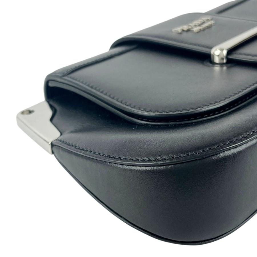 プラダ ■美品■ 2WAY ハンド ショルダー バッグ カバン SS レザー ブラック シルバー 1BD168 【624360】3 |  | 02