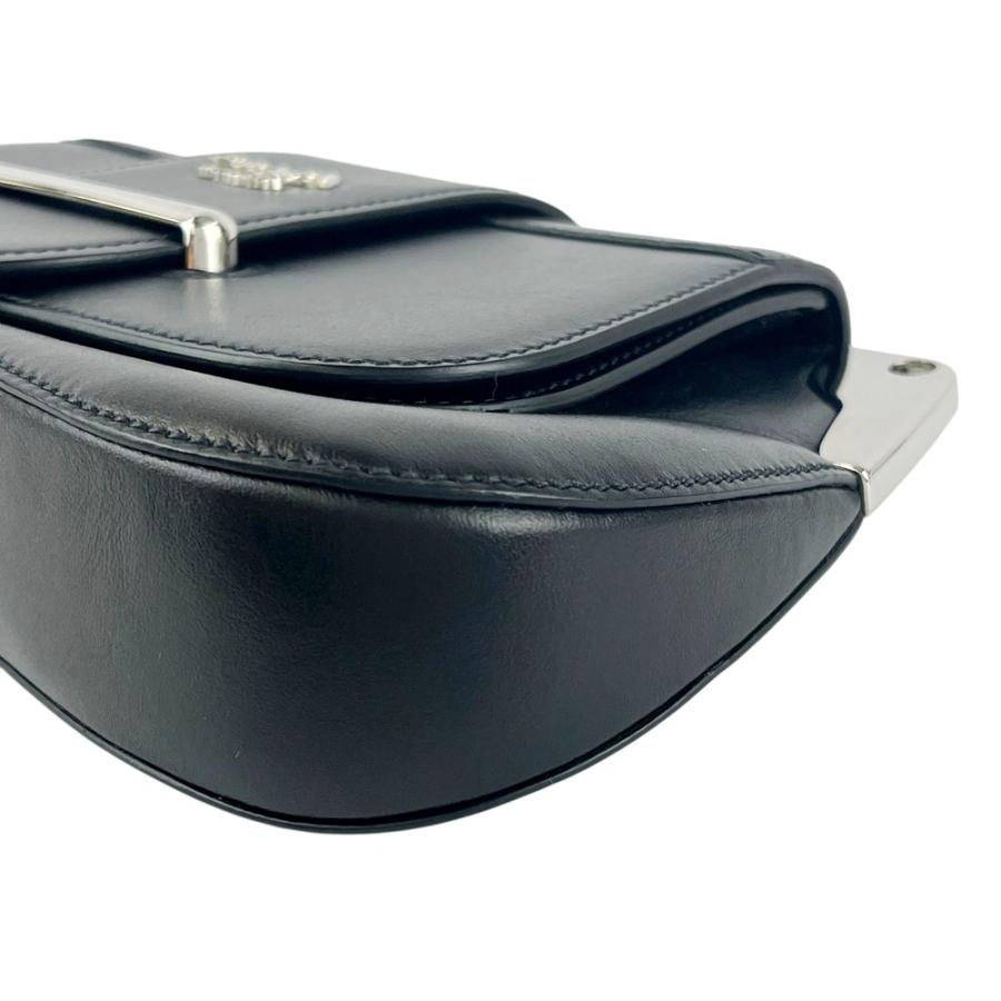 プラダ ■美品■ 2WAY ハンド ショルダー バッグ カバン SS レザー ブラック シルバー 1BD168 【624360】3 |  | 03