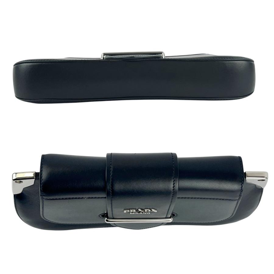 プラダ ■美品■ 2WAY ハンド ショルダー バッグ カバン SS レザー ブラック シルバー 1BD168 【624360】3 |  | 04