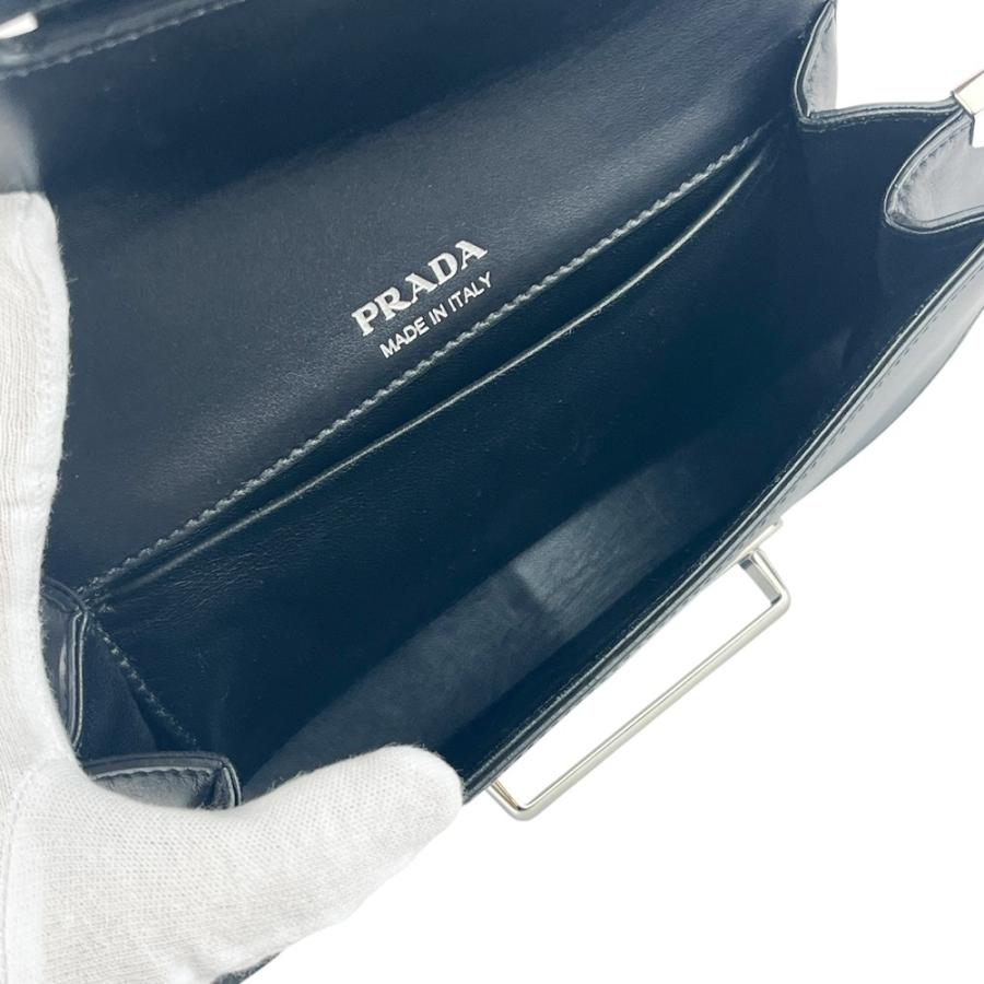 プラダ ■美品■ 2WAY ハンド ショルダー バッグ カバン SS レザー ブラック シルバー 1BD168 【624360】3 |  | 05