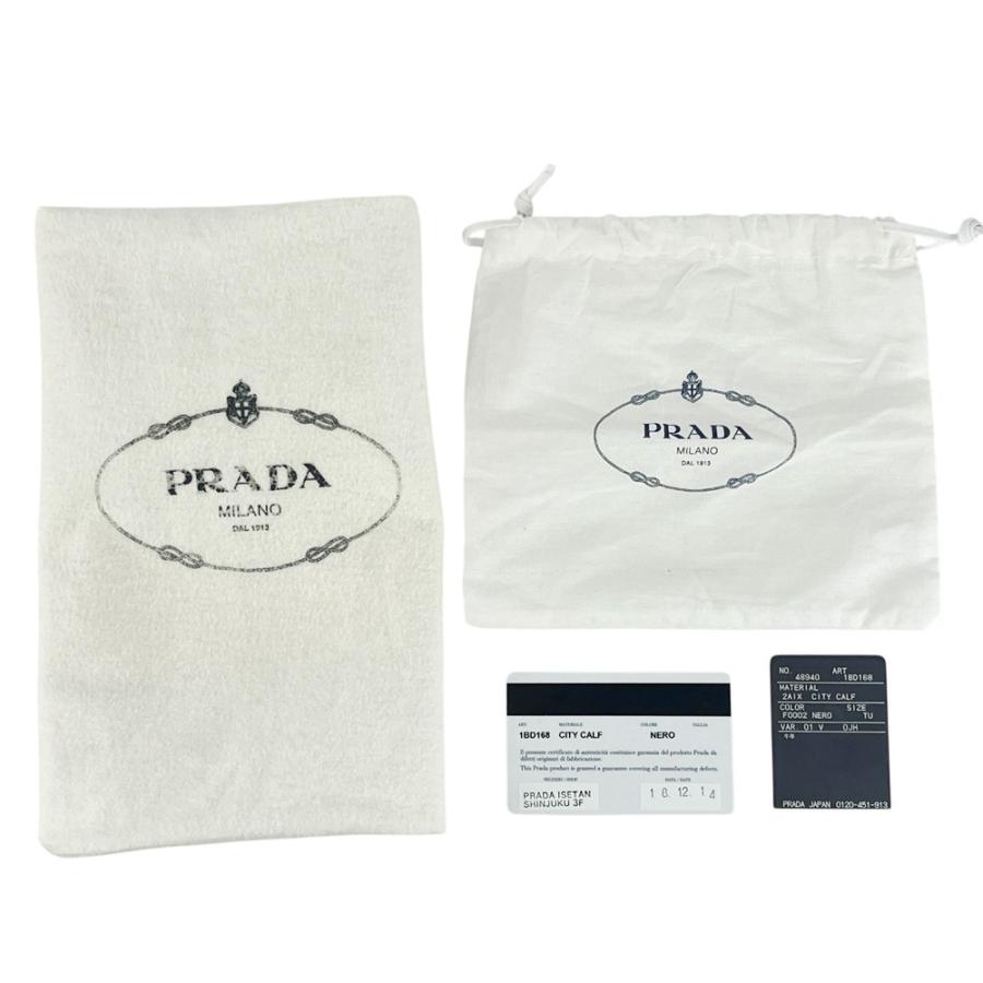 プラダ ■美品■ 2WAY ハンド ショルダー バッグ カバン SS レザー ブラック シルバー 1BD168 【624360】3 |  | 09