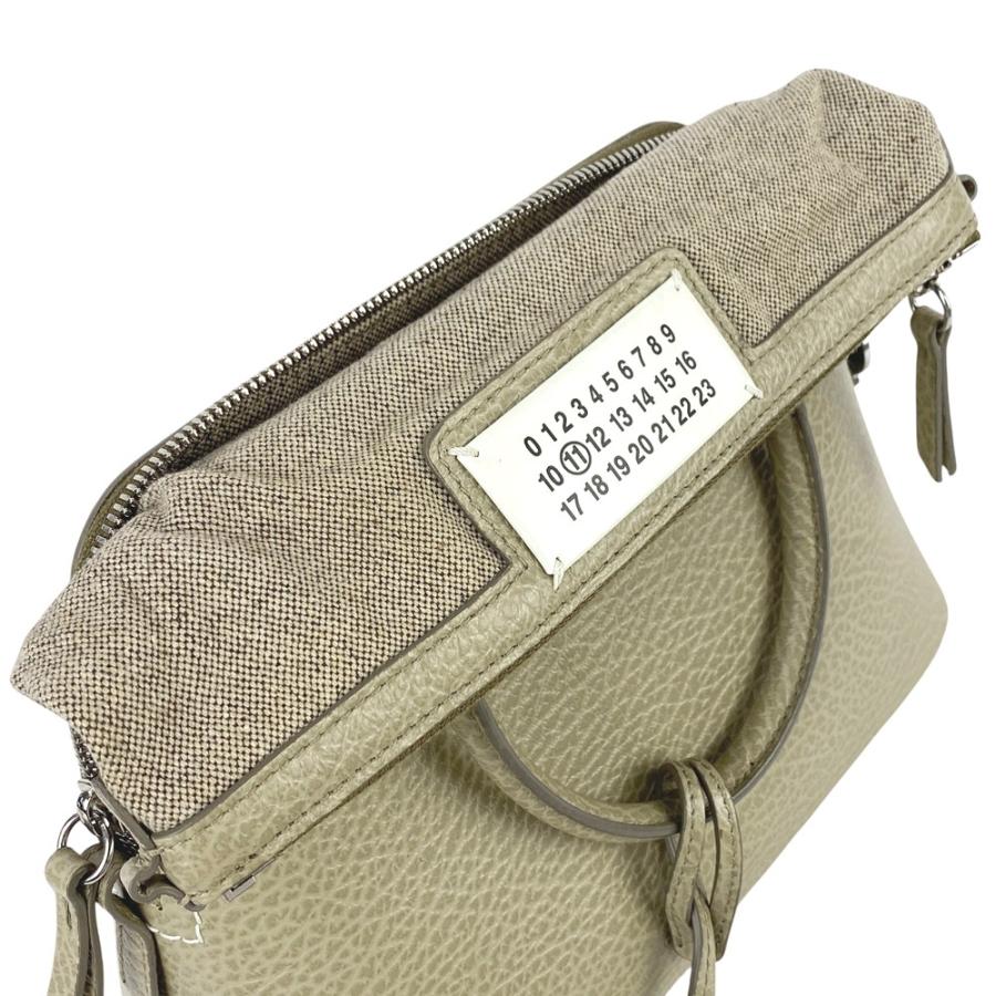 メゾンマルジェラ ■美品■ 5AC クラシックミニ 2way ショルダー ハンド バッグ レザー キャンバス ベージュ 【624384】3 |  | 09