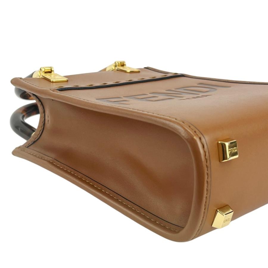 フェンディ ■新同■ サンシャインショッパー ミニ 2WAY ショルダー ハンド バッグ レザー ブラウン 8BS051 箱 【624391】3 |  | 02