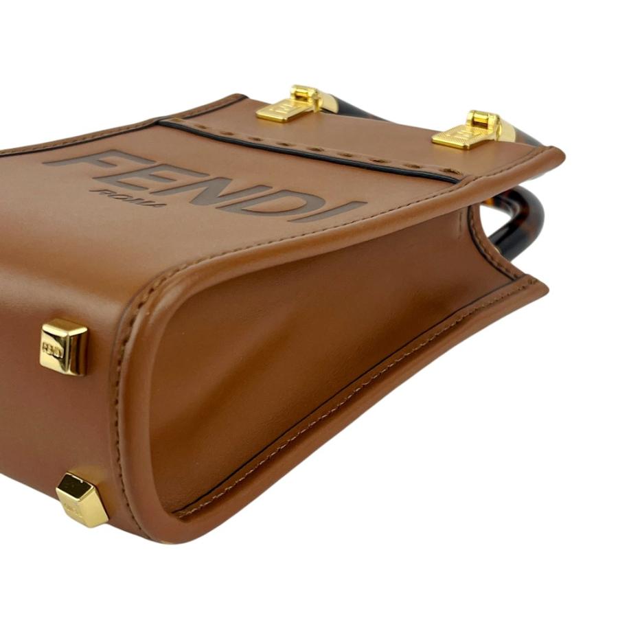 フェンディ ■新同■ サンシャインショッパー ミニ 2WAY ショルダー ハンド バッグ レザー ブラウン 8BS051 箱 【624391】3 |  | 03