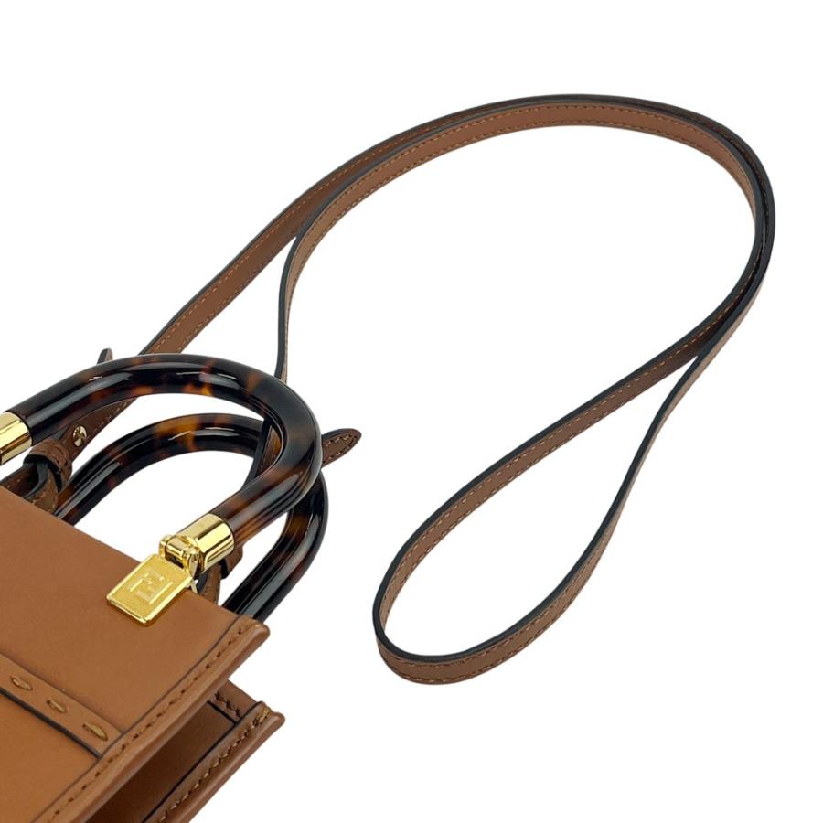 フェンディ ■新同■ サンシャインショッパー ミニ 2WAY ショルダー ハンド バッグ レザー ブラウン 8BS051 箱 【624391】3 |  | 07