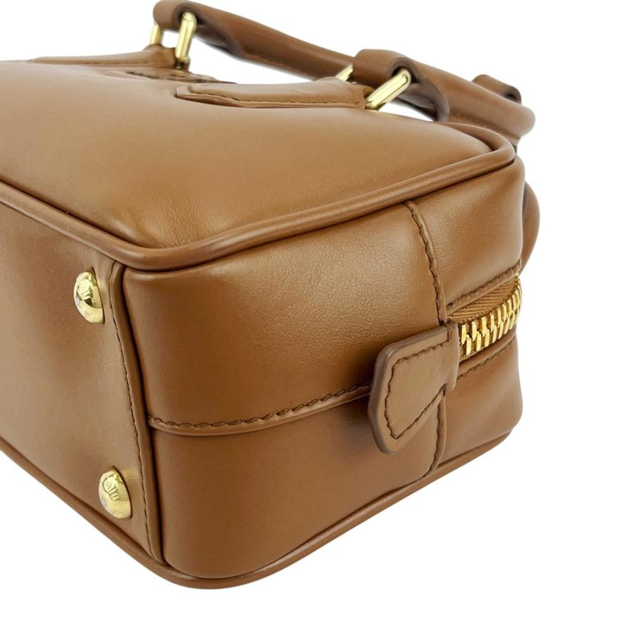 ミュウミュウ ■美品■ アルカディ レギュラー 2WAY ハンド ショルダーバッグ  レザー ブラウン 5BB142 ACR3 【624414】3 |  | 03