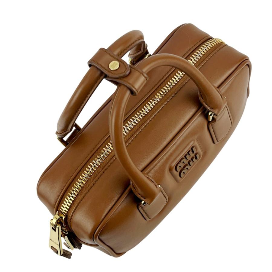 ミュウミュウ ■美品■ アルカディ レギュラー 2WAY ハンド ショルダーバッグ  レザー ブラウン 5BB142 ACR3 【624414】3 |  | 05