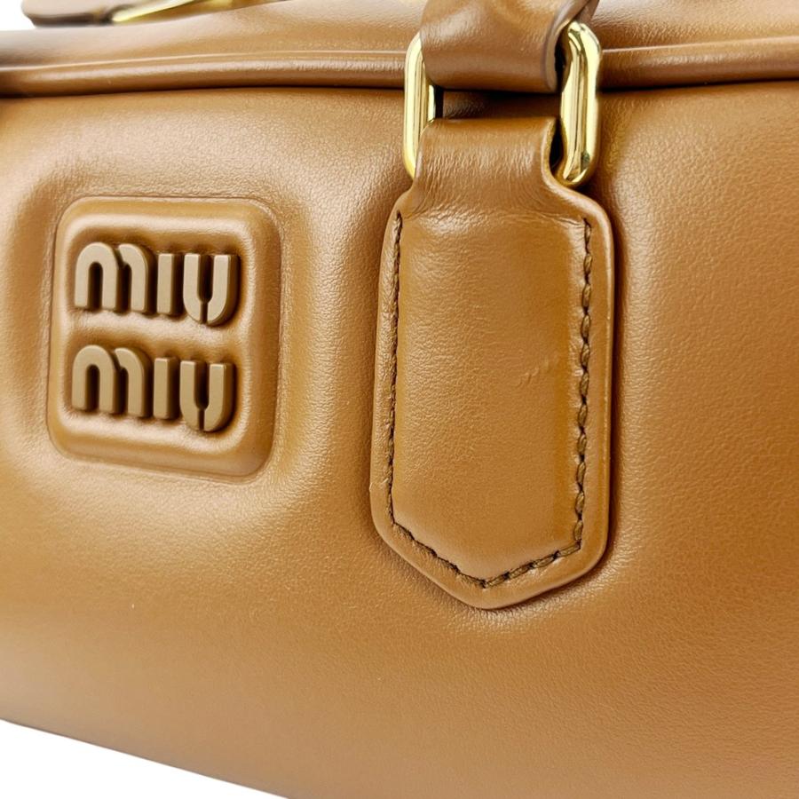 ミュウミュウ ■美品■ アルカディ レギュラー 2WAY ハンド ショルダーバッグ  レザー ブラウン 5BB142 ACR3 【624414】3 |  | 07