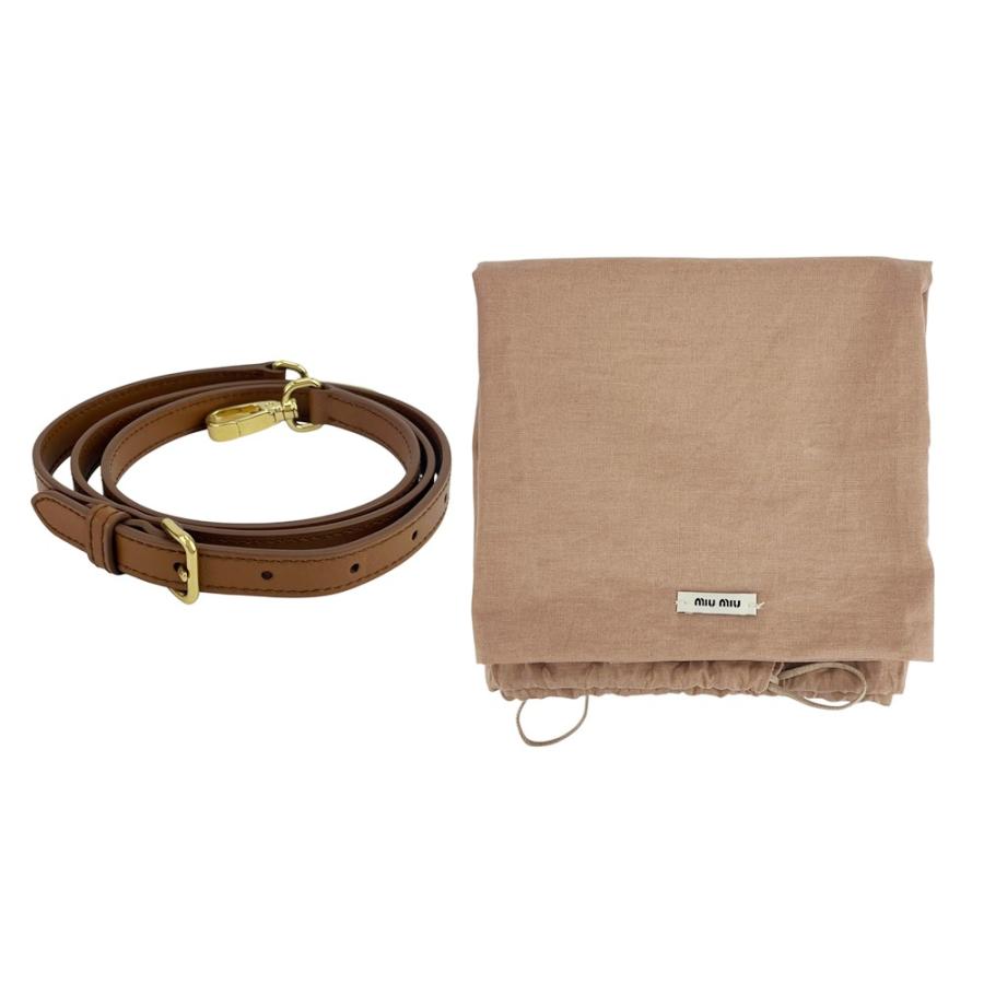 ミュウミュウ ■美品■ アルカディ レギュラー 2WAY ハンド ショルダーバッグ  レザー ブラウン 5BB142 ACR3 【624414】3 |  | 09