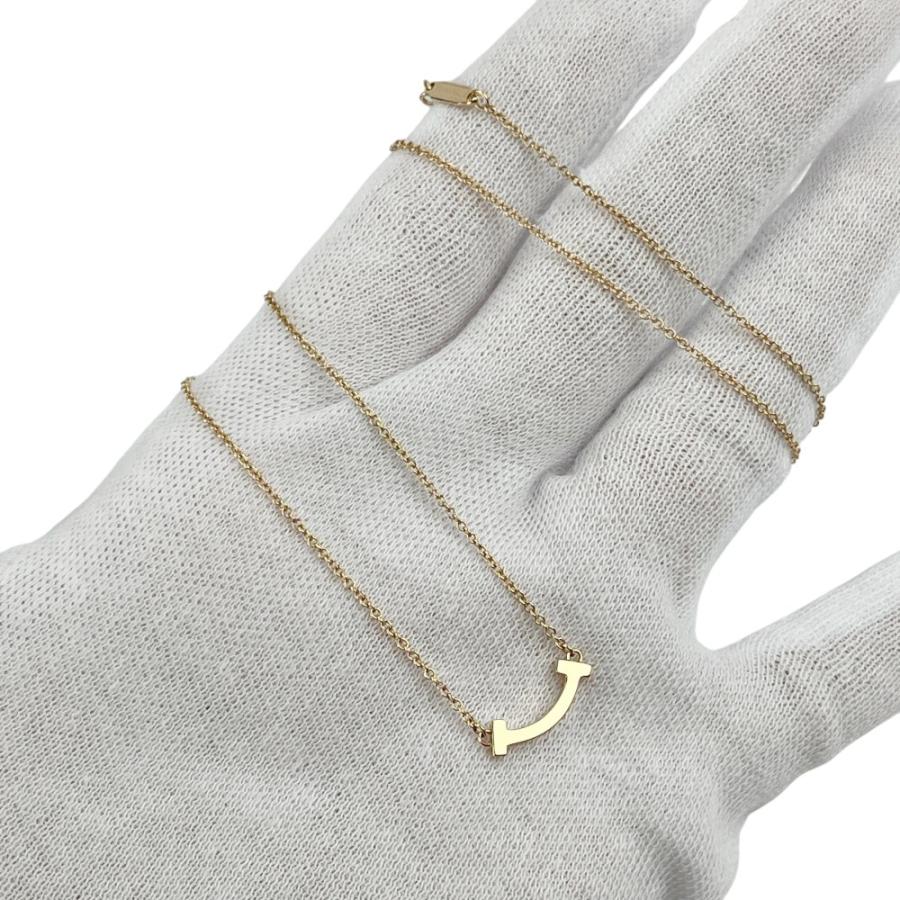 ティファニー ■美品■ Tスマイル ネックレス ミニ アクセサリー ピンクゴールド K18 750PG 約2.4g 箱 【624674】11 |  | 08