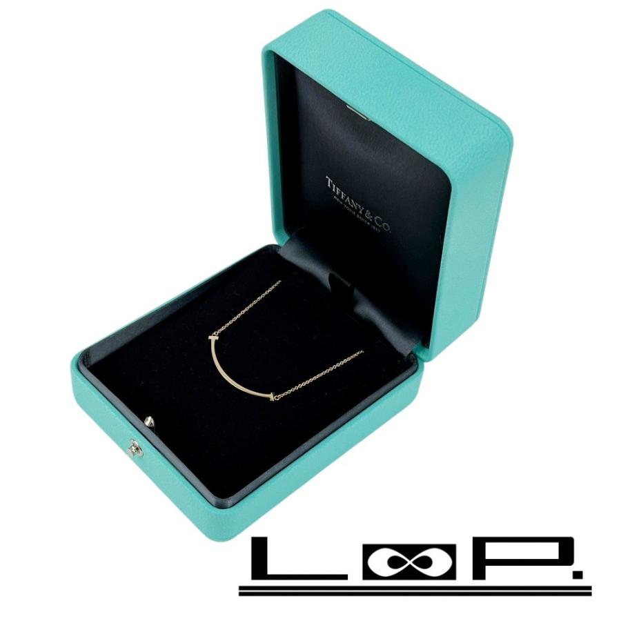 ティファニー ■美品■ Tスマイル ネックレス スモール アクセサリー ピンクゴールド K18 750PG 約2.9g 箱 【624704】11 | 