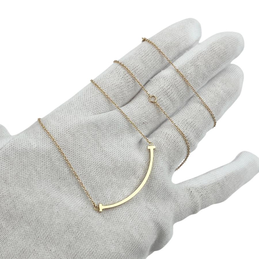 ティファニー ■美品■ Tスマイル ネックレス スモール アクセサリー ピンクゴールド K18 750PG 約2.9g 箱 【624704】11 |  | 08