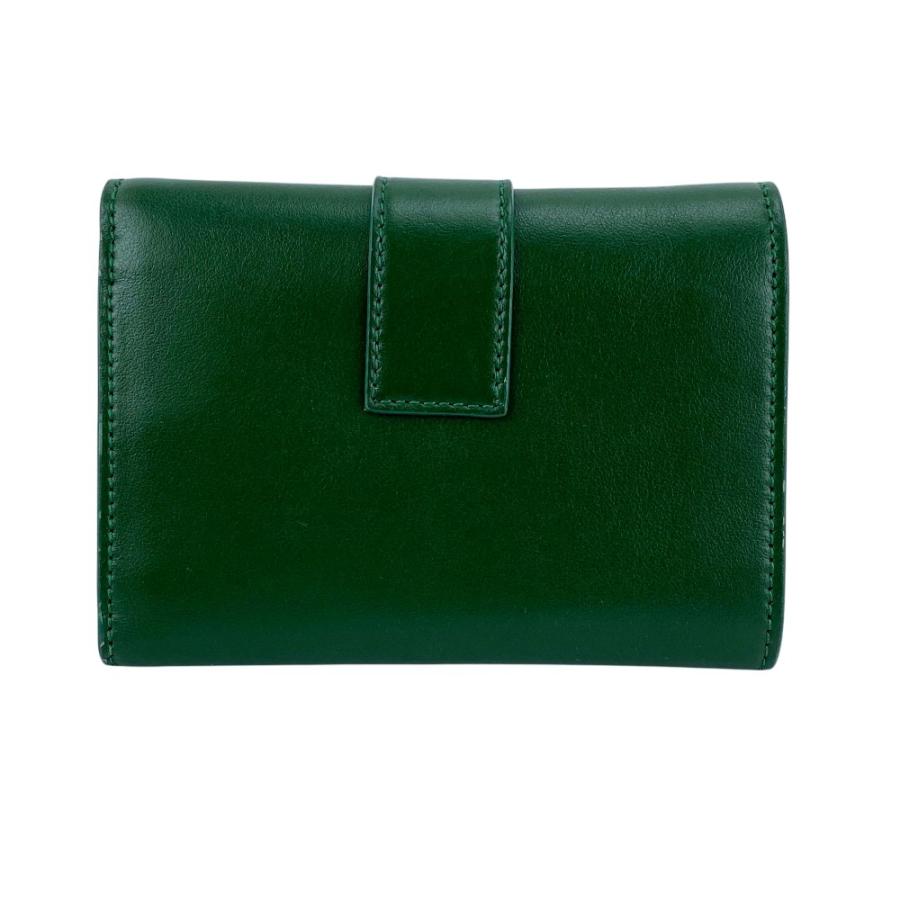 フェラガモ ■美品■ 三つ折り 財布 コンパクト ウォレット ガンチーニ レザー GP グリーン ゴールド 220630 【627408】5 |  | 01