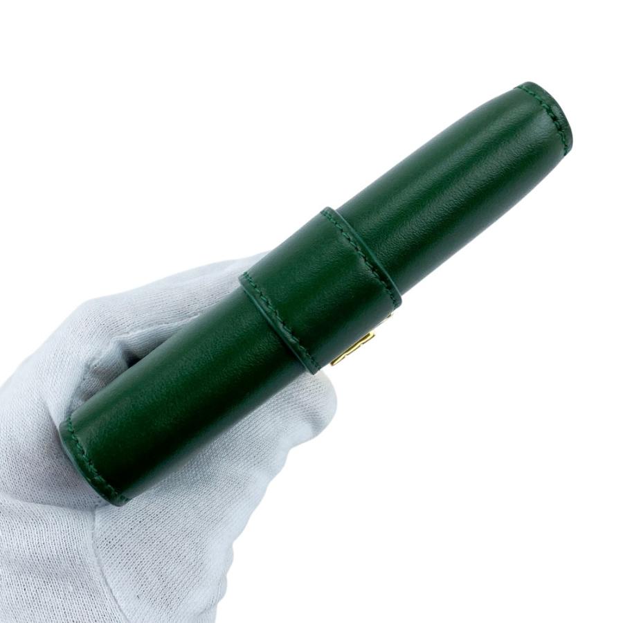 フェラガモ ■美品■ 三つ折り 財布 コンパクト ウォレット ガンチーニ レザー GP グリーン ゴールド 220630 【627408】5 |  | 04