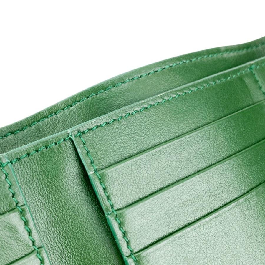 フェラガモ ■美品■ 三つ折り 財布 コンパクト ウォレット ガンチーニ レザー GP グリーン ゴールド 220630 【627408】5 |  | 07