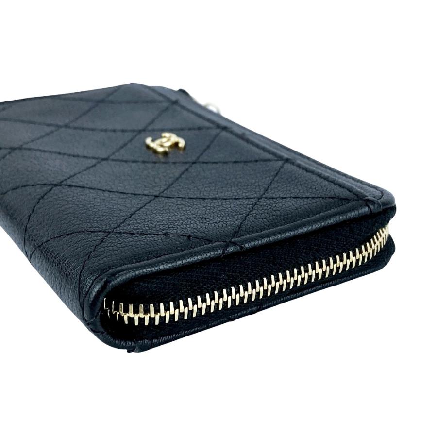シャネル ■美品■ フラグメントケース カード コインケース 名刺入れ 小銭入れ レザー ブラック AP4917 箱 【628115】13 |  | 03