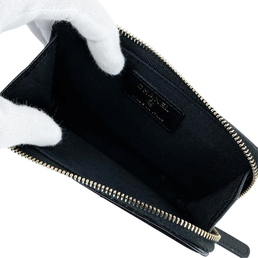 シャネル ■美品■ フラグメントケース カード コインケース 名刺入れ 小銭入れ レザー ブラック AP4917 箱 【628115】13 |  | 06