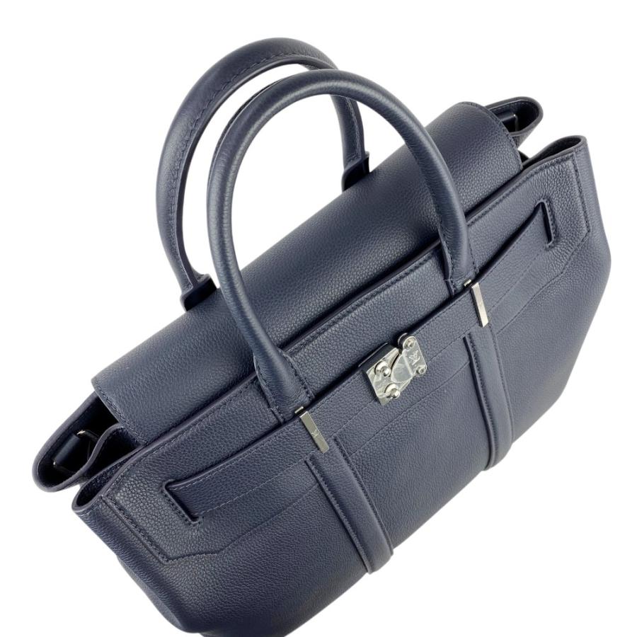 ルイヴィトン ■美品■ ジョルジュトートMM 2WAY ショルダー バッグ カバン IC レザー ネイビー シルバー M11663【631429】5 ルイヴィトン □美品□ ジョルジュトートMM 2WAY ショルダー バッグ