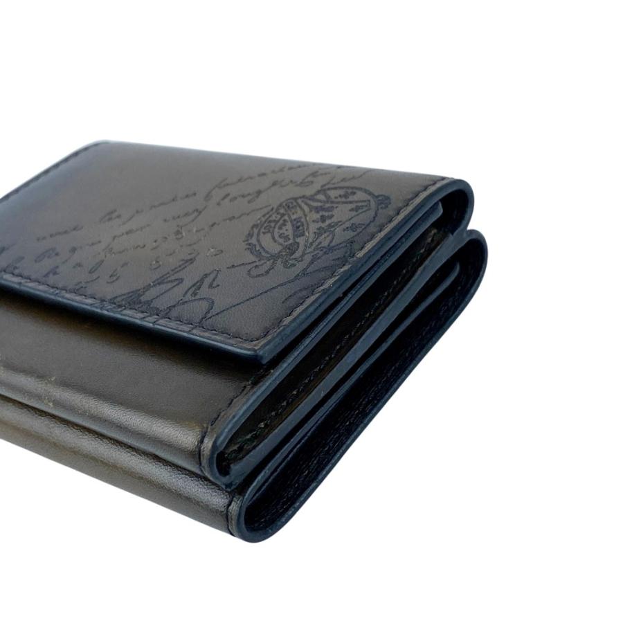ベルルッティ ■中古■ カリグラフィー 三つ折り 財布 ウォレット コンパクト レザー ブラウン 【632280】11 |  | 02