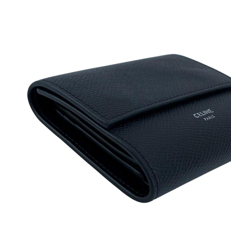 セリーヌ ■中古■ 三つ折り 財布 ウォレット コンパクト レザー ブラック 【634185】11 |  | 03