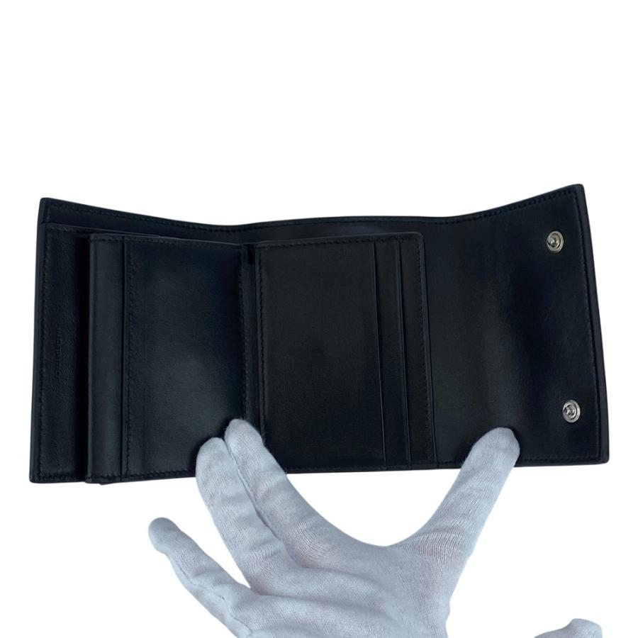 セリーヌ ■中古■ 三つ折り 財布 ウォレット コンパクト レザー ブラック 【634185】11 |  | 07