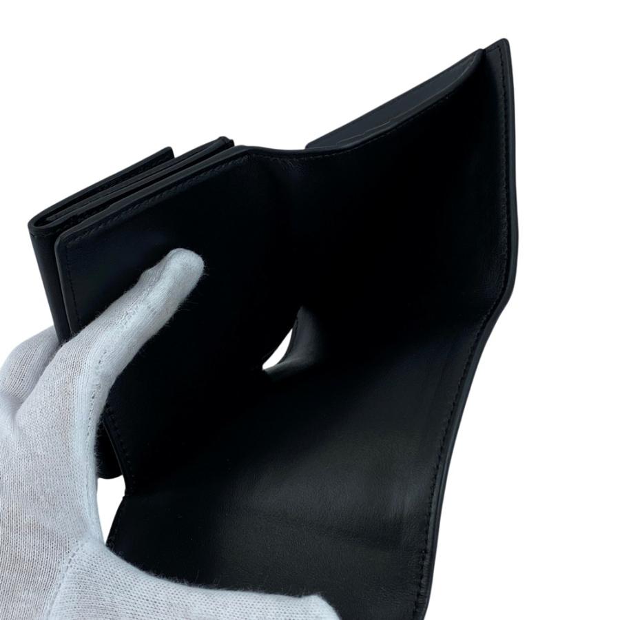 セリーヌ ■中古■ 三つ折り 財布 ウォレット コンパクト レザー ブラック 【634185】11 |  | 08