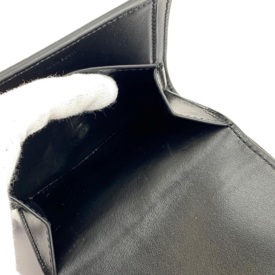 セリーヌ ■中古■ 三つ折り 財布 ウォレット コンパクト レザー ブラック 【634185】11 |  | 09