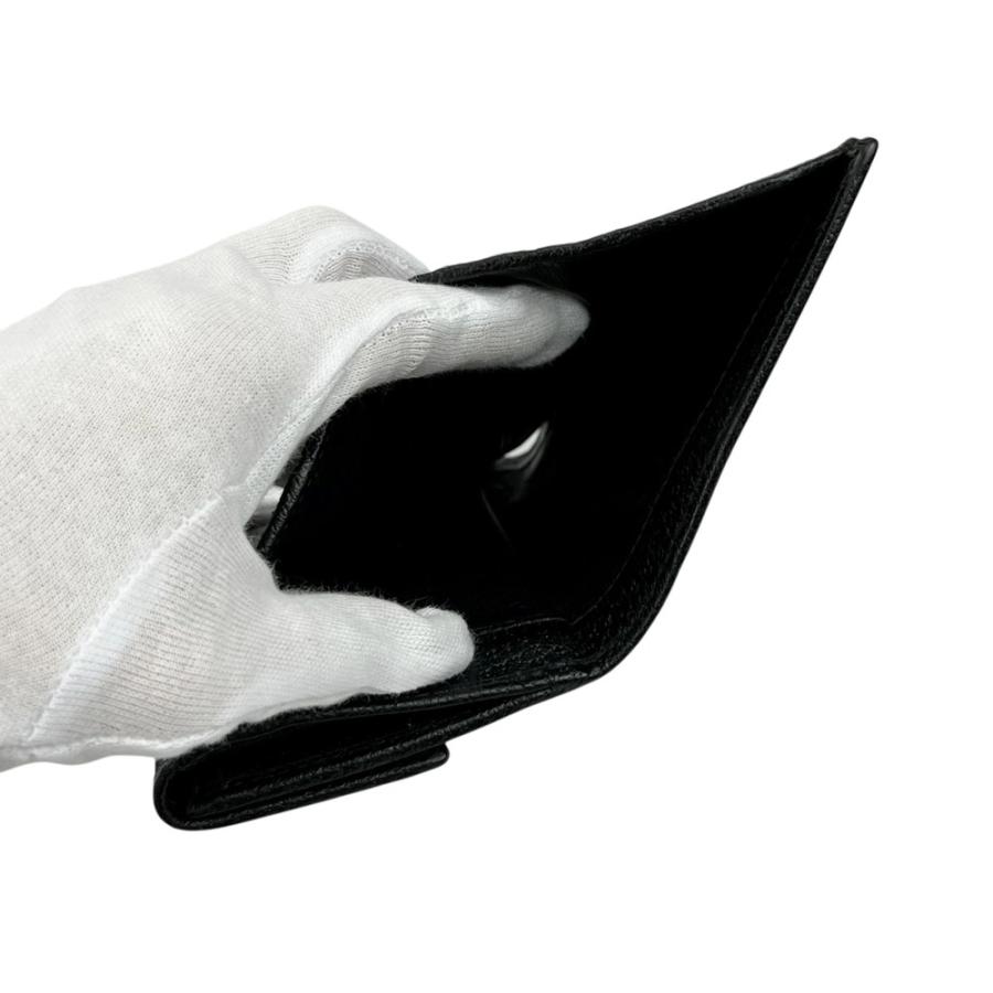 グッチ □中古□ 二つ折り 財布 ウォレット GGキャンバス ブラック