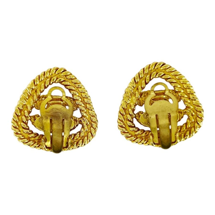 シャネル ■美品■ ココマーク トライアングル ロープ イヤリング アクセサリー GP ゴールド 28【646751】14 |  | 01