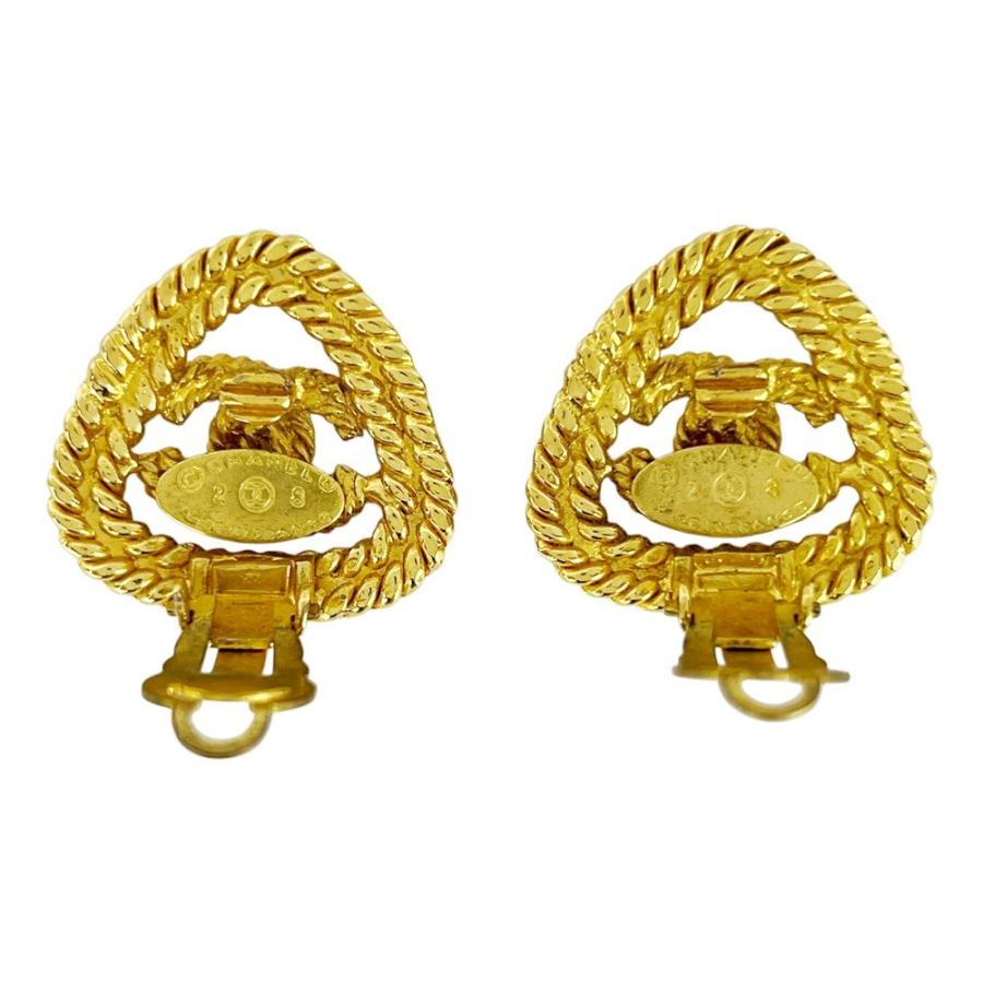 シャネル ■美品■ ココマーク トライアングル ロープ イヤリング アクセサリー GP ゴールド 28【646751】14 |  | 02