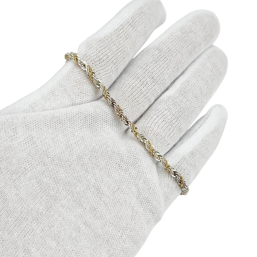 ティファニー ■美品■ ツイストロープ ブレスレット アクセサリー コンビ シルバー ゴールド SV 925 K18 YG 750 6.0g【646805】5 |  | 04